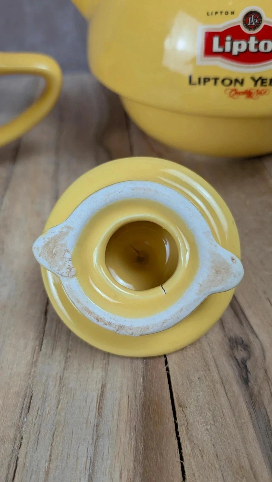 Ensemble Lipton vintage théière tasse empilable jaune – photo 7